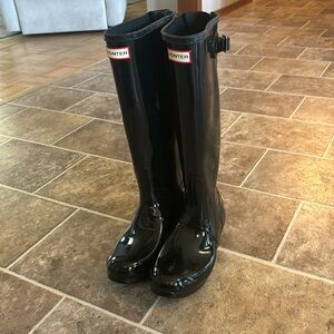 Tall Glossy Hunter Boots